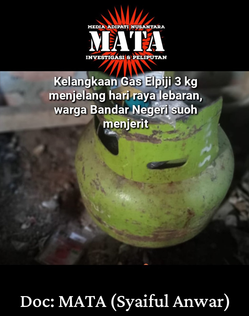 Kelangkaan Gas Elpiji 3 kg menjelang hari raya lebaran, warga Bandar Negeri suoh menjerit