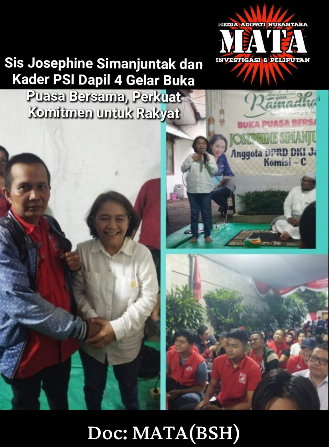 Sis Josephine Simanjuntak dan Kader PSI Dapil 4 Gelar Buka Puasa Bersama, Perkuat Komitmen untuk Rakyat