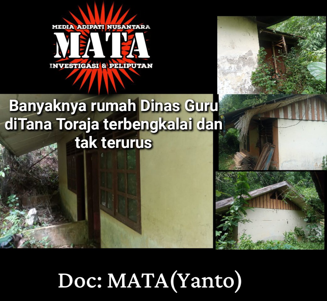 Banyaknya rumah Dinas Guru diTana Toraja terbengkalai dan tak terurus