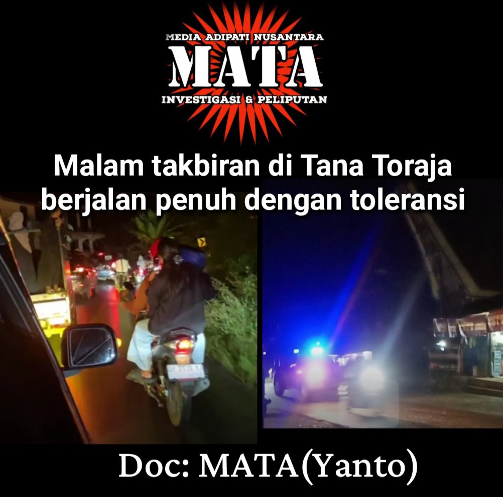 Malam takbiran di Tana Toraja berjalan penuh dengan toleransi