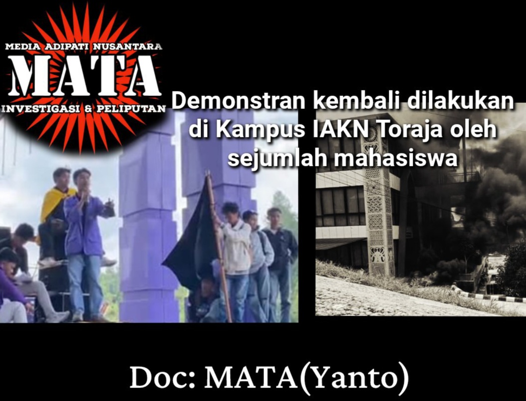 Demonstran kembali dilakukan di Kampus IAKN Toraja oleh sejumlah mahasiswa