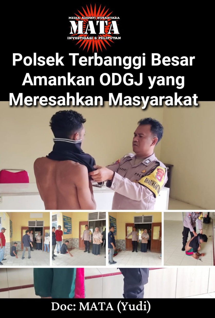 Polsek Terbanggi Besar Amankan ODGJ yang Meresahkan Masyarakat