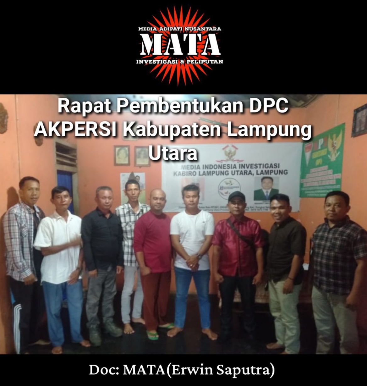 Rapat Pembentukan DPC AKPERSI Kabupaten Lampung Utara