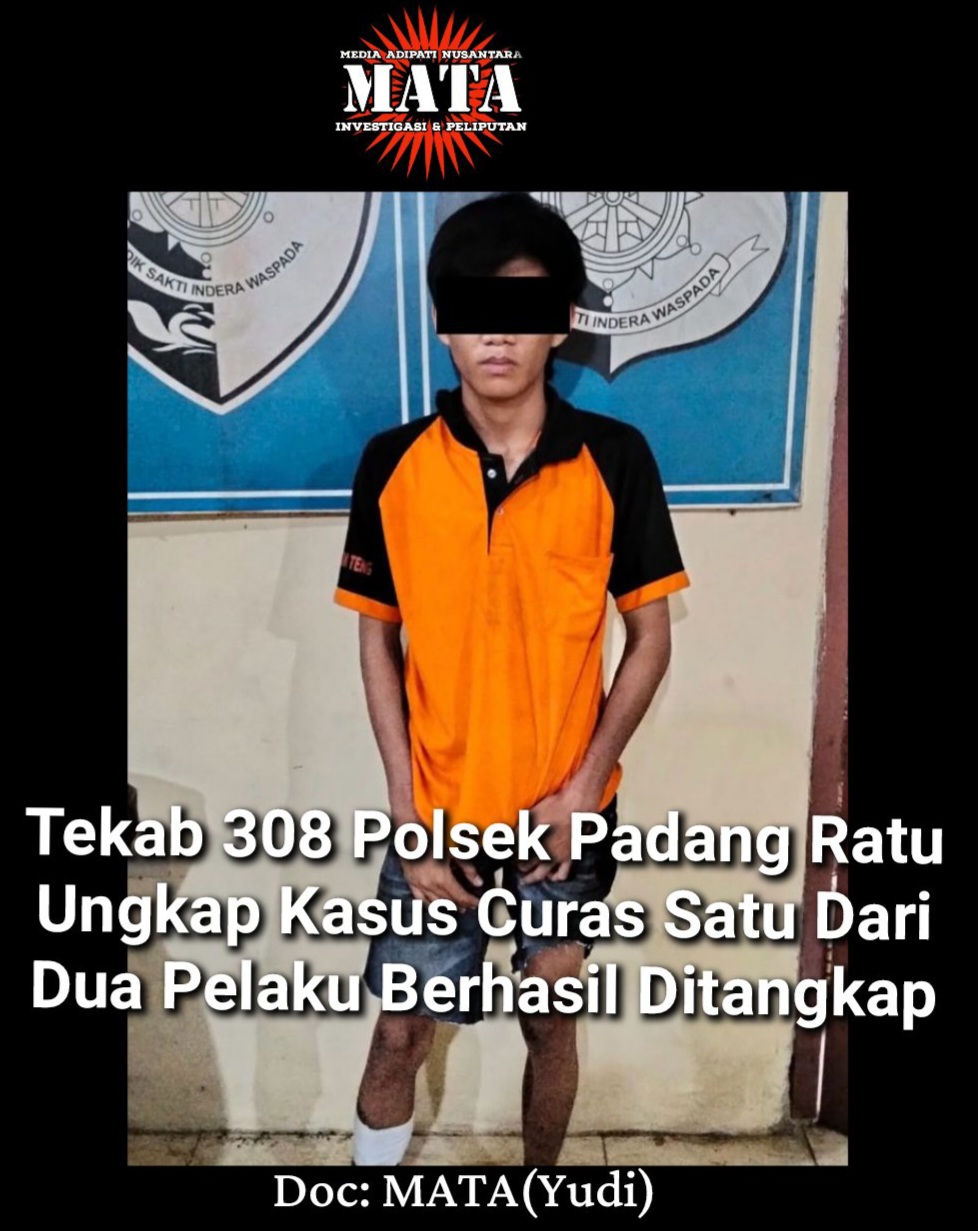 Tekab 308 Polsek Padang Ratu Ungkap Kasus Curas Satu Dari Dua Pelaku Berhasil Ditangkap