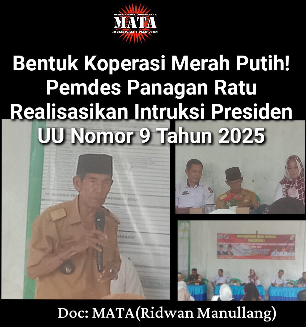 Bentuk Koperasi Merah Putih! Pemdes Panagan Ratu Realisasikan Intruksi Presiden UU Nomor 9 Tahun 2025