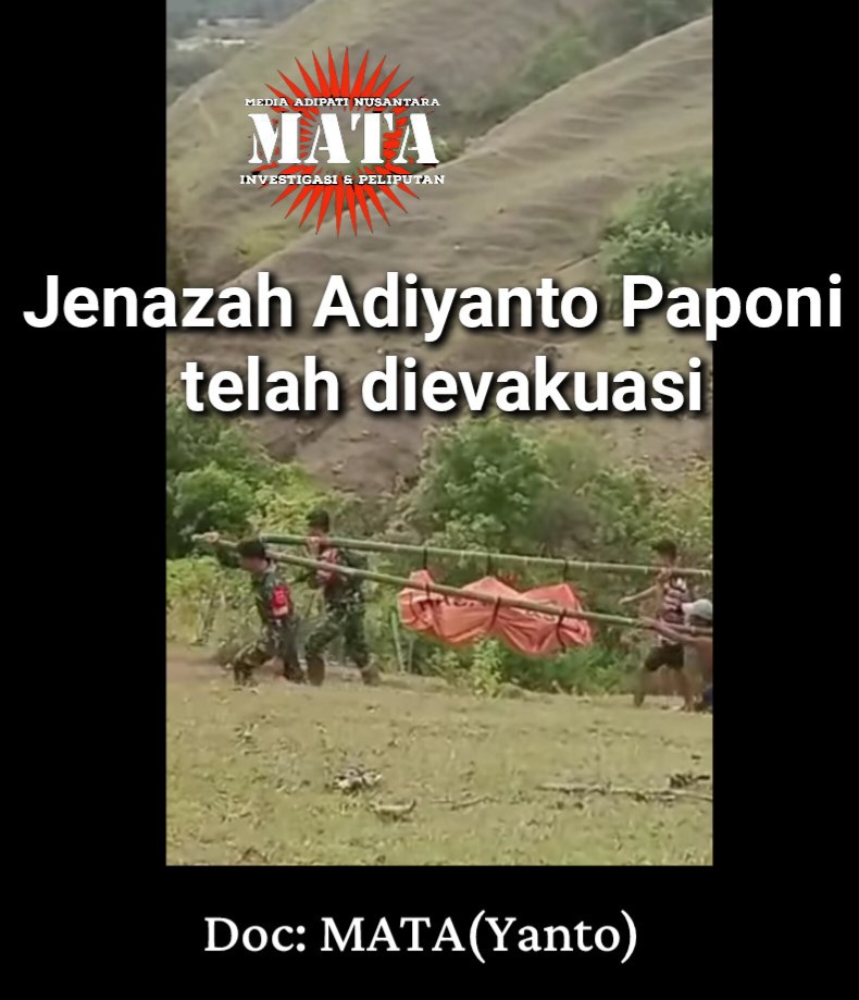 Jenazah Adiyanto Paponi telah dievakuasi