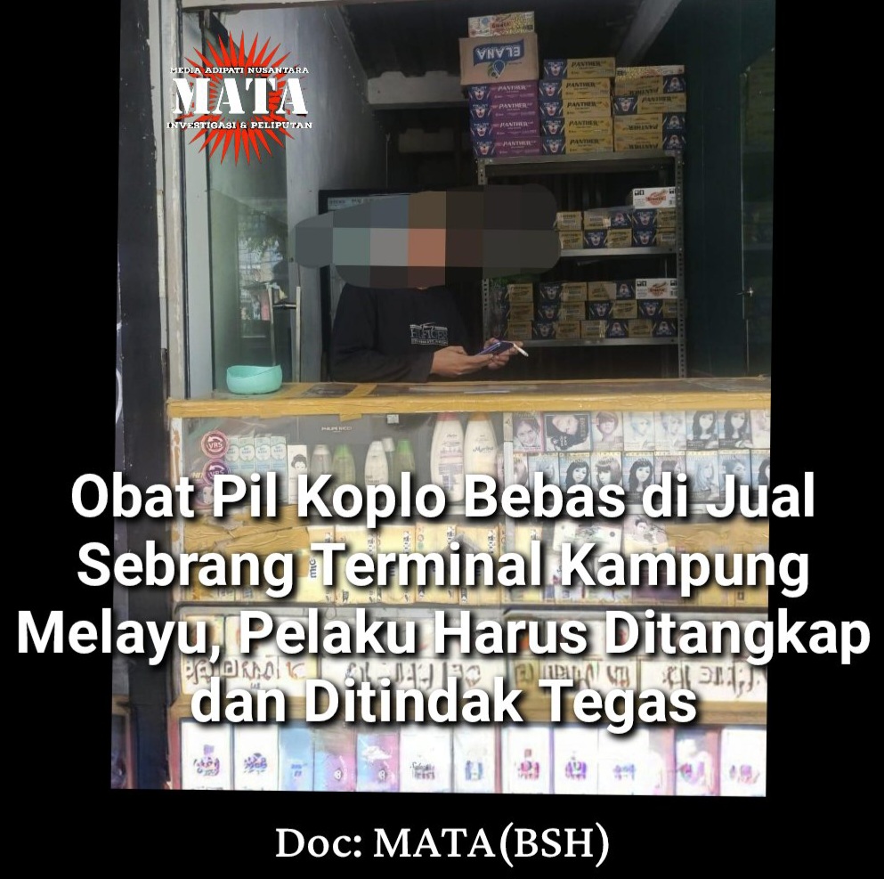 Obat Pil Koplo Bebas di Jual Sebrang Terminal Kampung Melayu, Pelaku Harus Ditangkap dan Ditindak Tegas
