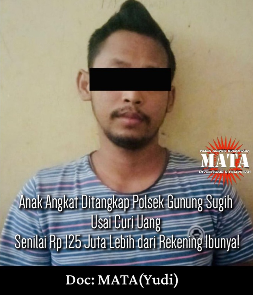 Anak Angkat Ditangkap Polsek Gunung Sugih Usai Curi Uang Senilai Rp 125 Juta Lebih dari Rekening Ibunya!