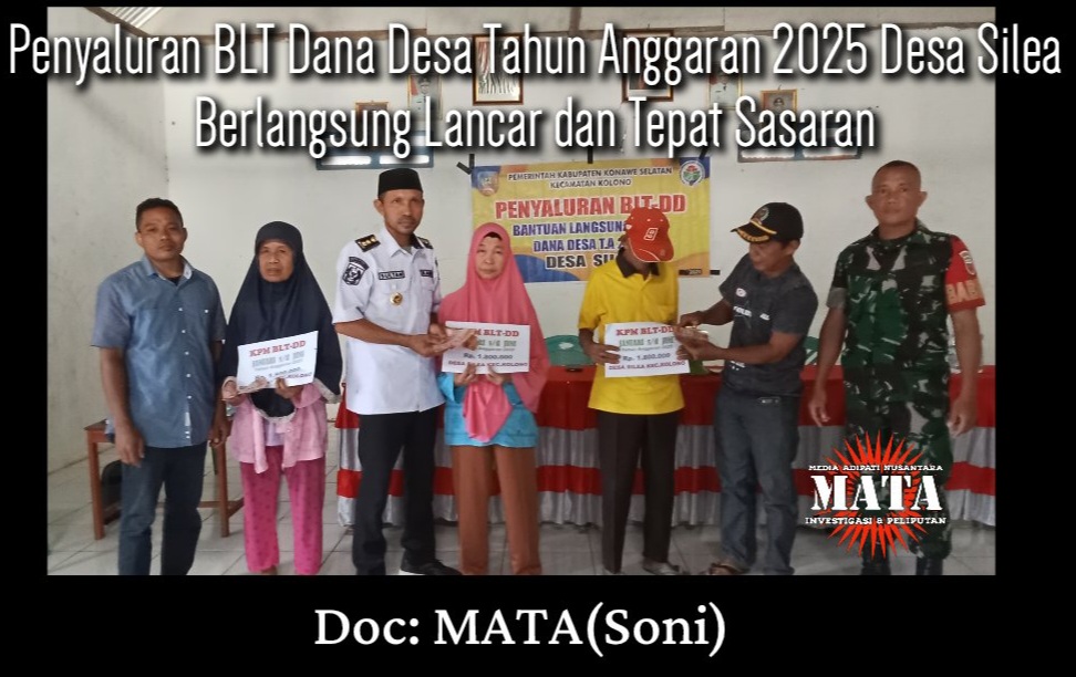 Penyaluran BLT Dana Desa Tahun Anggaran 2025 Desa Silea Berlangsung Lancar dan Tepat Sasaran
