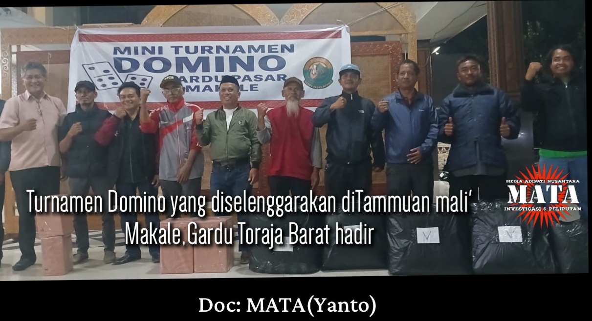 Turnamen Domino yang diselenggarakan diTammuan mali’ Makale,Gardu Toraja Barat hadir