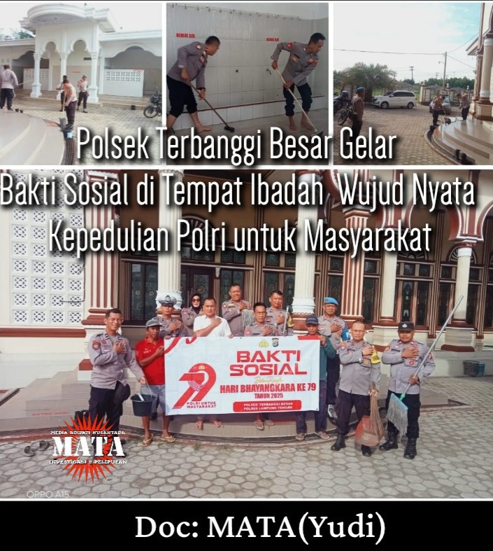 Polsek Terbanggi Besar Gelar Bakti Sosial di Tempat Ibadah  Wujud Nyata Kepedulian Polri untuk Masyarakat