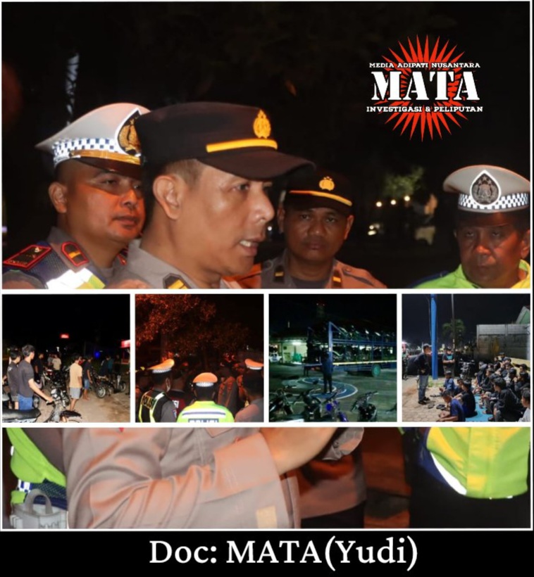 Gelar Patroli Gabungan Polres Lampung Tengah Amankan Puluhan Sepeda Motor Balap Liar