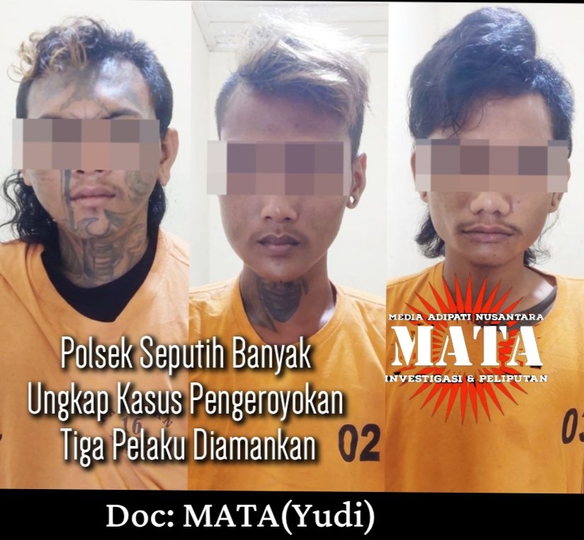 Polsek Seputih Banyak Ungkap Kasus Pengeroyokan Tiga Pelaku Diamankan