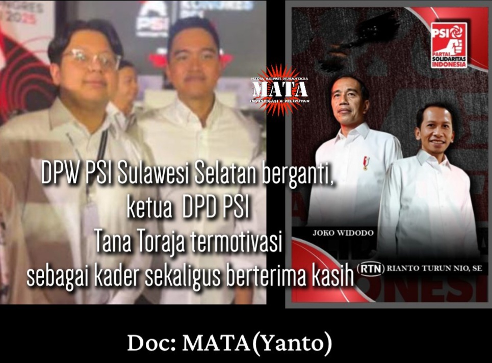 DPW PSI Sulawesi Selatan berganti,ketua  DPD PSI Tana Toraja termotivasi sebagai kader sekaligus berterima kasih