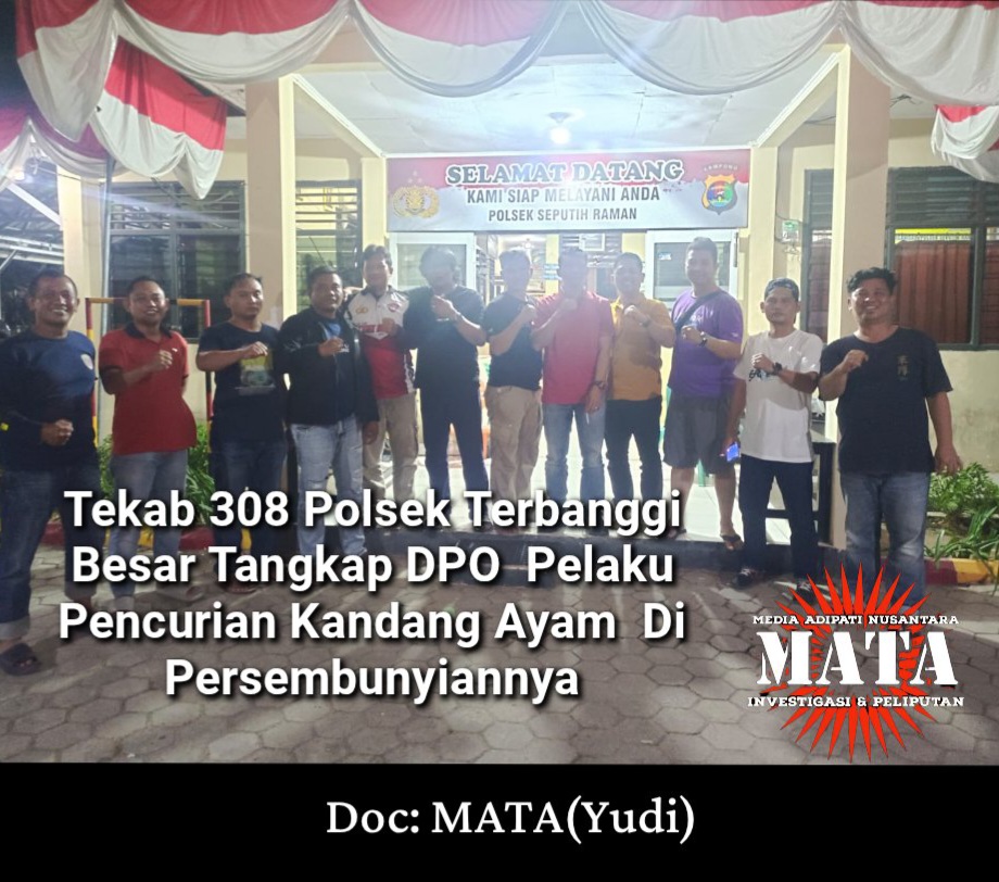 Tekab 308 Polsek Terbanggi Besar Tangkap DPO  Pelaku Pencurian Kandang Ayam DiPersembunyiannya