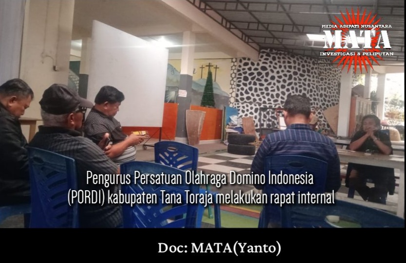 Pengurus Persatuan Olahraga Domino Indonesia  (PORDI) kabupaten Tana Toraja melakukan rapat internal