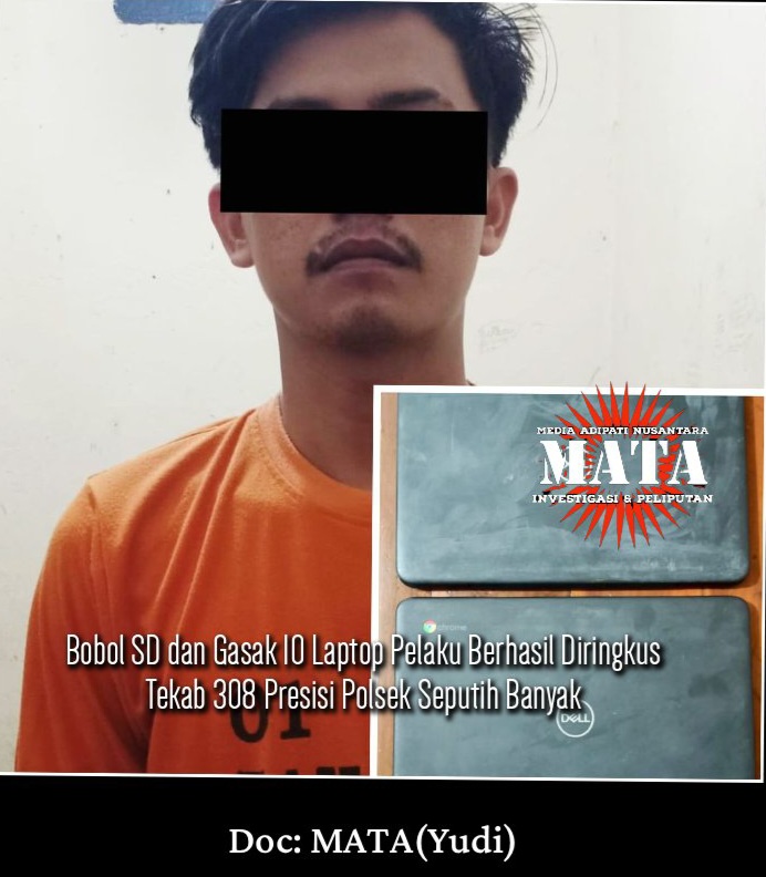 Bobol SD dan Gasak 10 Laptop Pelaku Berhasil Diringkus Tekab 308 Presisi Polsek Seputih Banyak