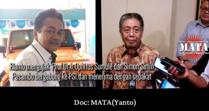 Rianto mengajak  Prof.Dr.Ir.Ophirtus Sumule dan Simon Simin Pasambo bergabung ke PSI,dan menerima dengan sepakat
