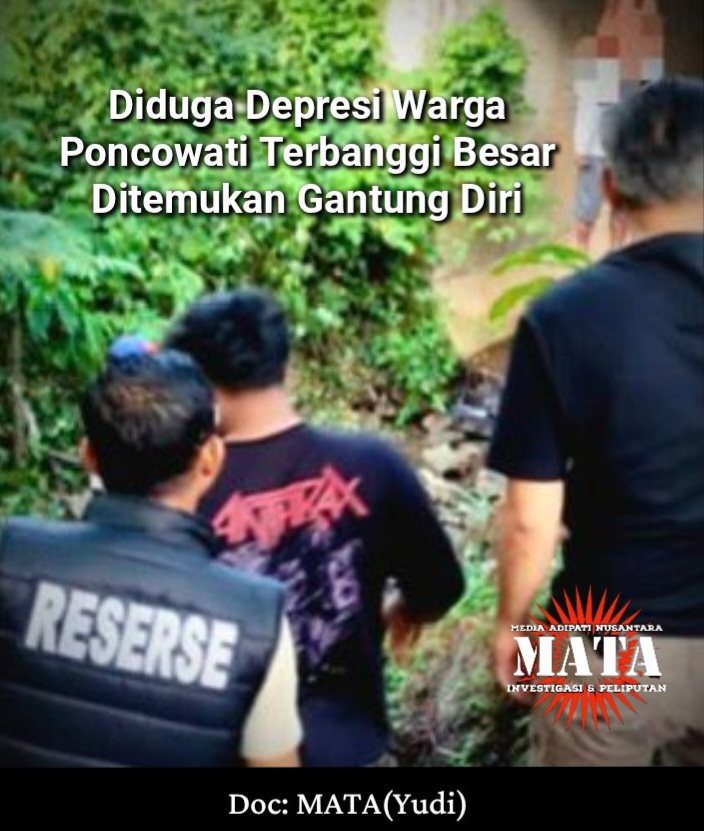 Diduga Depresi Warga Poncowati Terbanggi Besar Ditemukan Gantung Diri