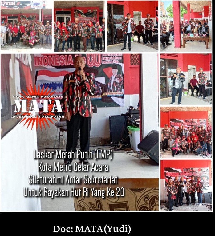 Laskar Merah Putih (LMP) Kota Metro Gelar Acara Silaturahmi Antar Sekretariat Untuk Rayakan Hut RI Yang Ke 80