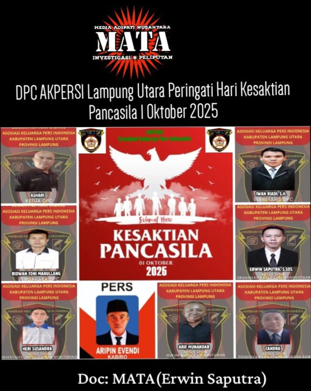 DPC AKPERSI Lampung Utara Peringati Hari Kesaktian Pancasila 1 Oktober 2025