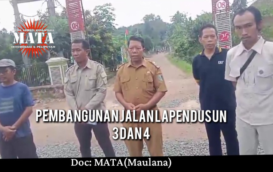 Pembangunan Jalan Lapen dusun 3 dan 4
