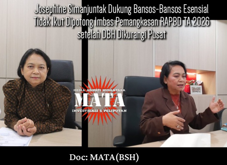 Josephine Simanjuntak Dukung Bansos-Bansos Esensial Tidak Ikut Dipotong Imbas Pemangkasan RAPBD TA 2026 setelah DBH Dikurangi Pusat