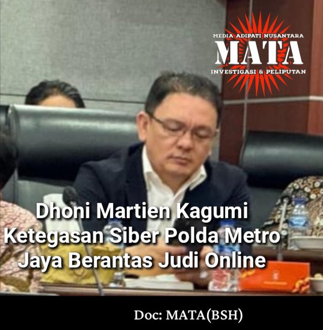 Dhoni Martien Kagumi Ketegasan Siber Polda Metro Jaya Berantas Judi Online