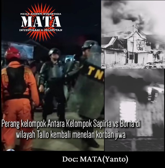 Perang kelompok Antara Kelompok Sapiria vs Borta di wilayah Tallo kembali menelan korban jiwa
