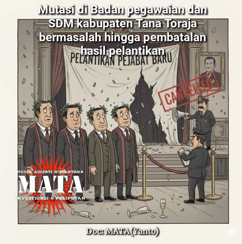 Mutasi di Badan pegawaian dan SDM kabupaten Tana Toraja bermasalah hingga pembatalan hasil pelantikan
