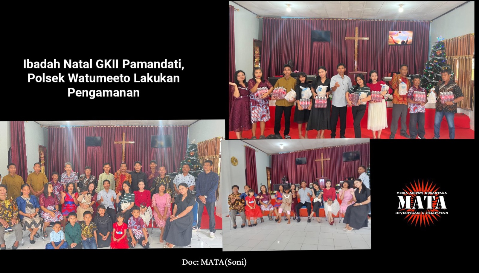 Ibadah Natal GKII Pamandati, Polsek Watumeeto Lakukan Pengamanan