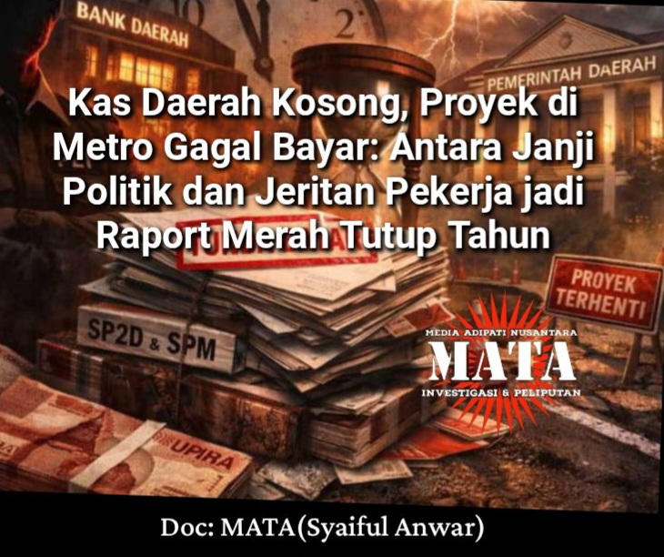 Kas Daerah Kosong, Proyek di Metro Gagal Bayar: Antara Janji Politik dan Jeritan Pekerja jadi Raport Merah Tutup Tahun