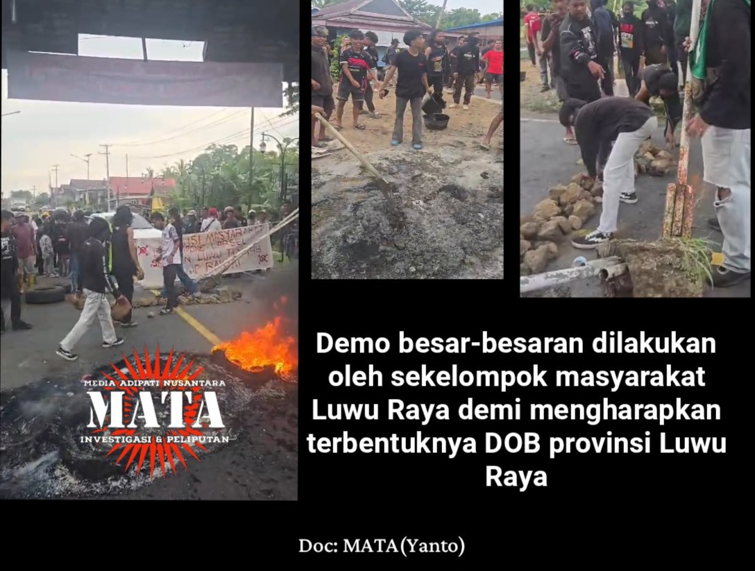 Demo besar-besaran dilakukan oleh sekelompok masyarakat Luwu Raya demi mengharapkan terbentuknya DOB provinsi Luwu Raya