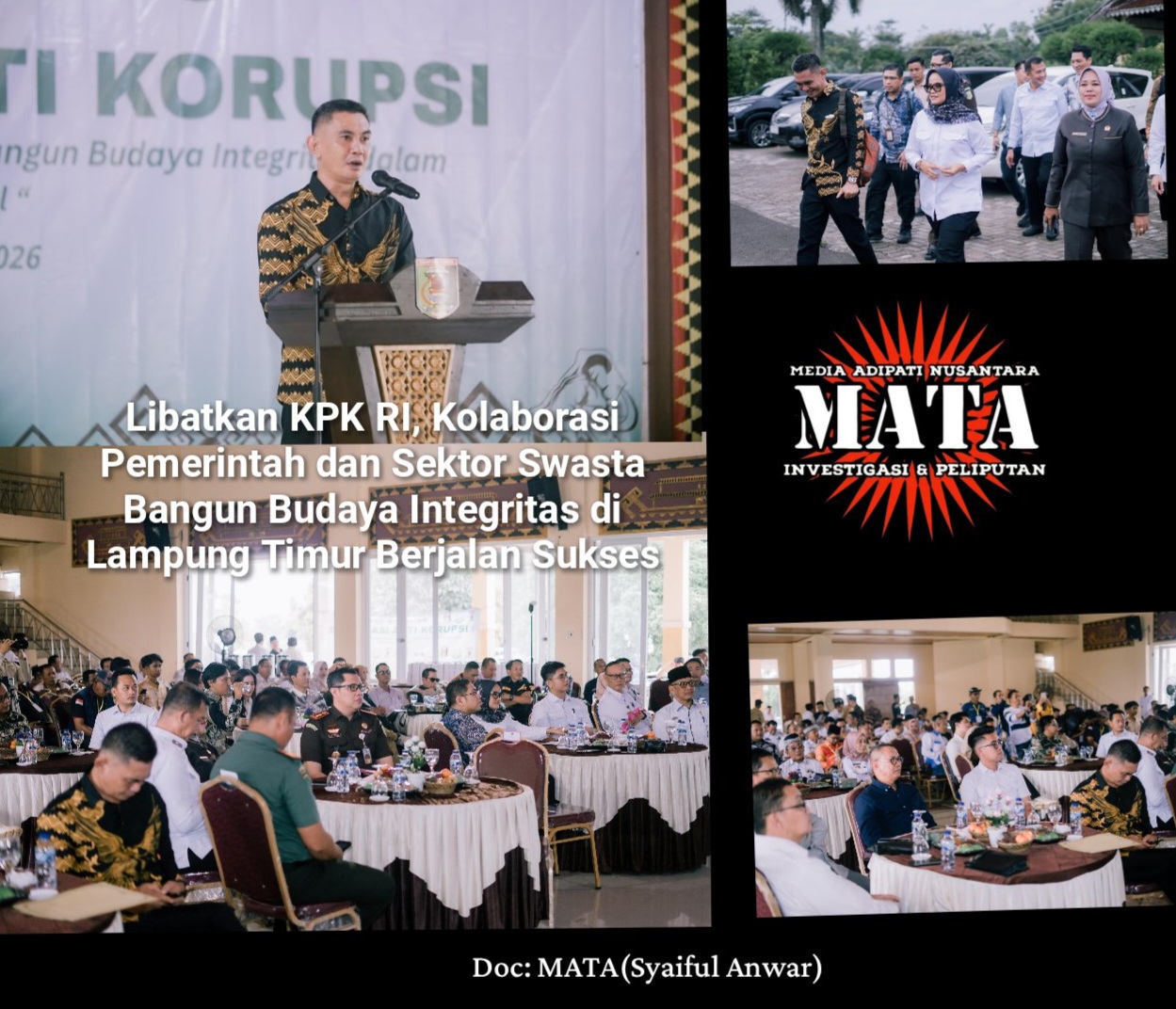 Libatkan KPK RI, Kolaborasi Pemerintah dan Sektor Swasta Bangun Budaya Integritas di Lampung Timur Berjalan Sukses