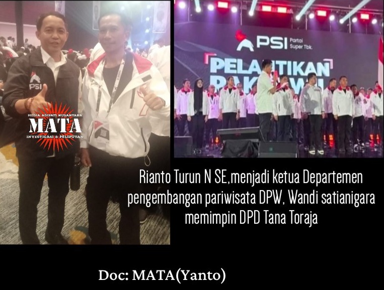 Rianto Turun N SE,menjadi ketua Departemen pengembangan pariwisata DPW, Wandi satianigara memimpin DPD Tana Toraja