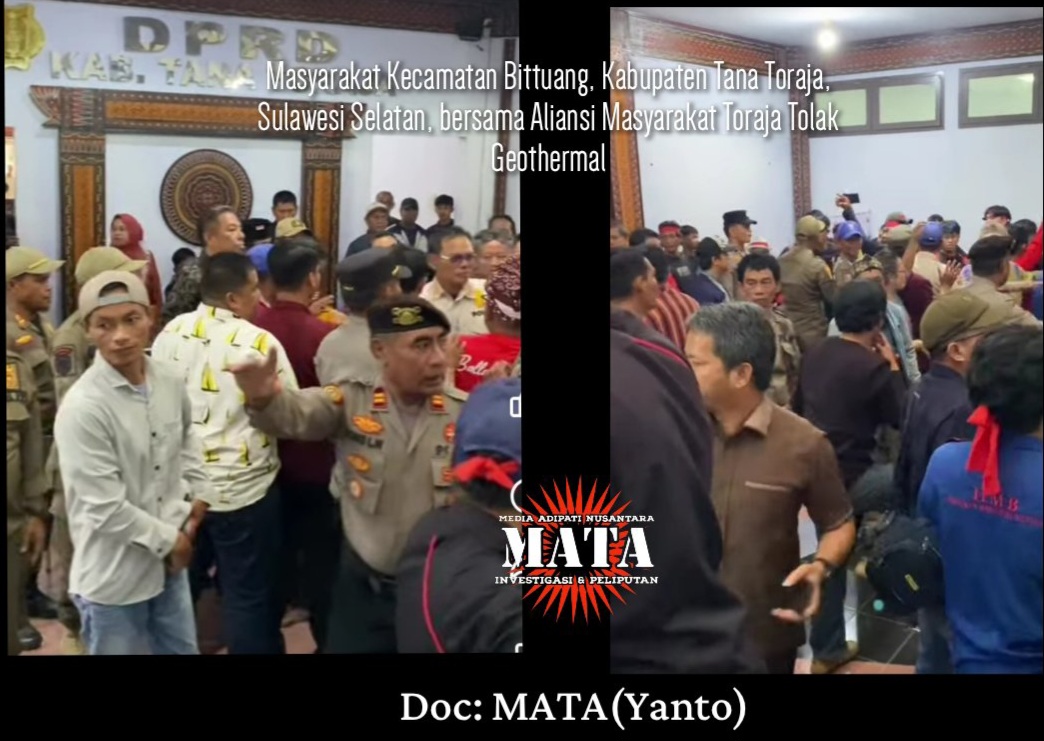 Masyarakat Kecamatan Bittuang, Kabupaten Tana Toraja, Sulawesi Selatan, bersama Aliansi Masyarakat Toraja Tolak Geothermal
