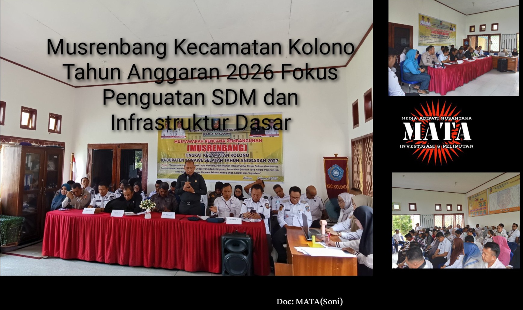 Musrenbang Kecamatan Kolono Tahun Anggaran 2026 Fokus Penguatan SDM dan Infrastruktur Dasar