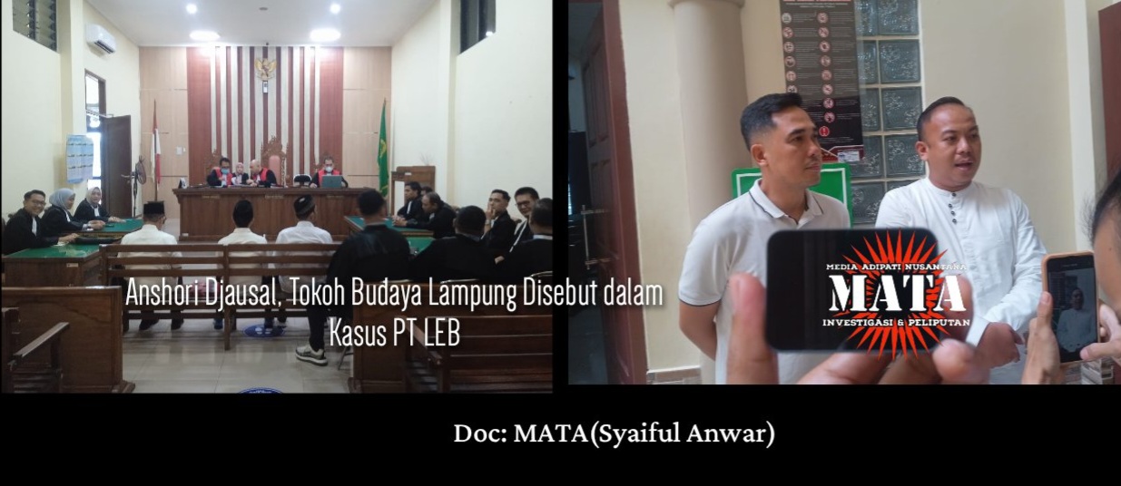 Anshori Djausal, Tokoh Budaya Lampung Disebut dalam Kasus PT LEB