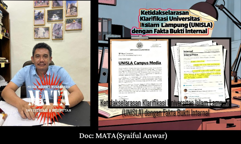 Ketidakselarasan Klarifikasi Universitas Islam Lampung (UNISLA) dengan Fakta Bukti Internal