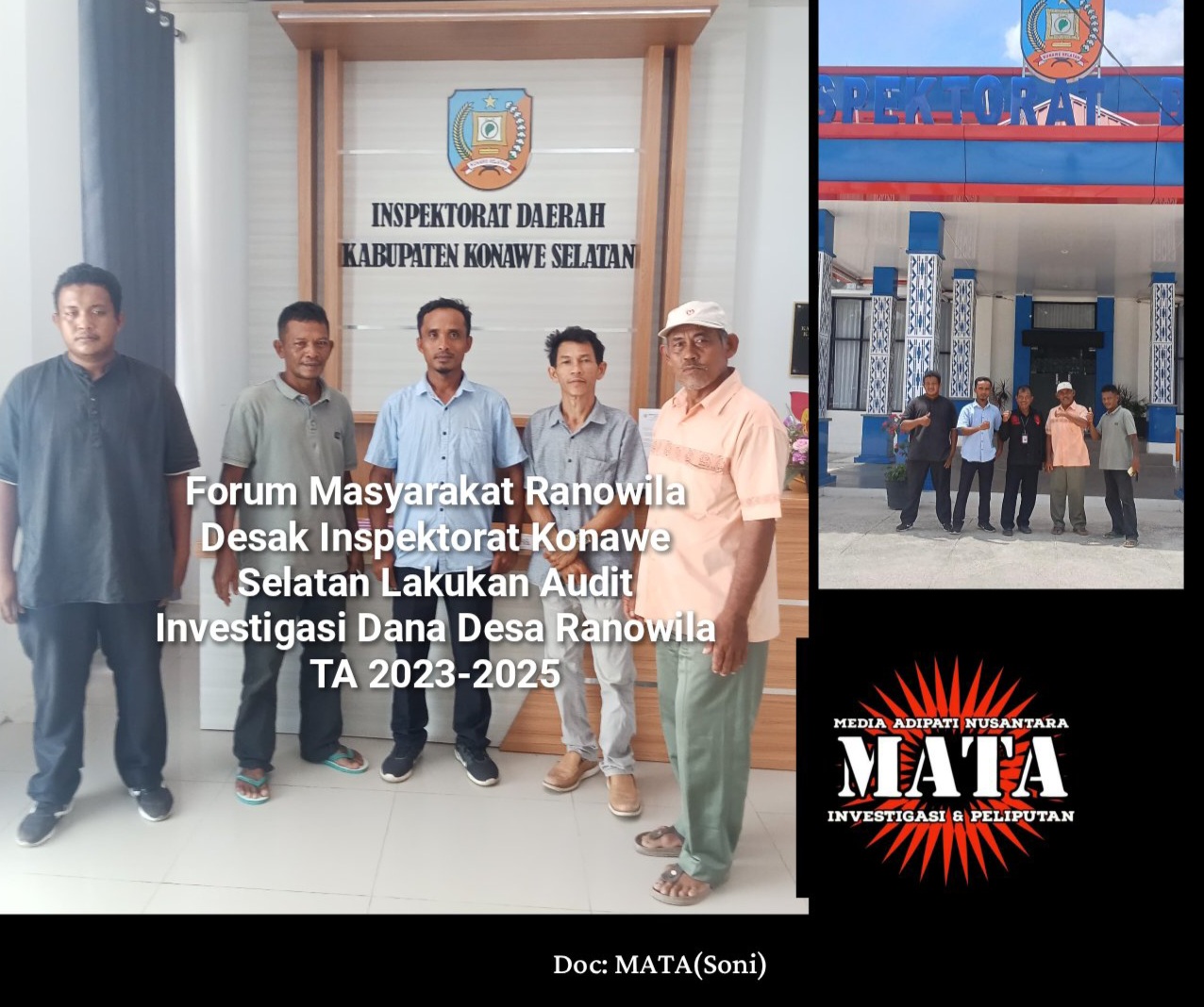 Forum Masyarakat Ranowila Desak Inspektorat Konawe Selatan Lakukan Audit Investigasi Dana Desa Ranowila TA 2023-2025