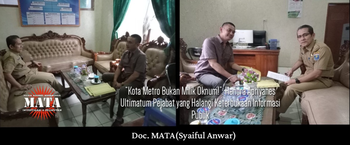 “Kota Metro Bukan Milik Oknum!”: Hendra Apriyanes Ultimatum Pejabat yang Halangi Keterbukaan Informasi Publik