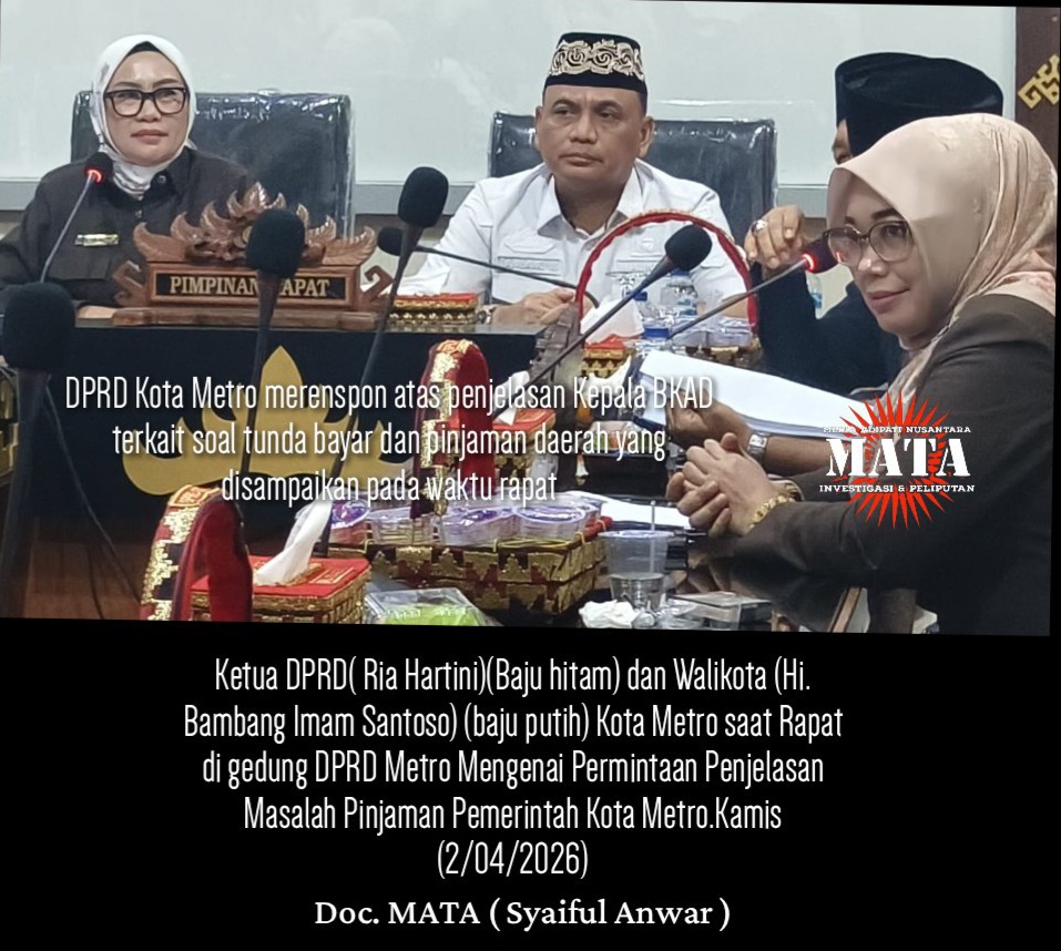 DPRD Kota Metro merenspon atas penjelasan Kepala BKAD terkait soal tunda bayar dan pinjaman daerah yang disampaikan pada waktu rapat