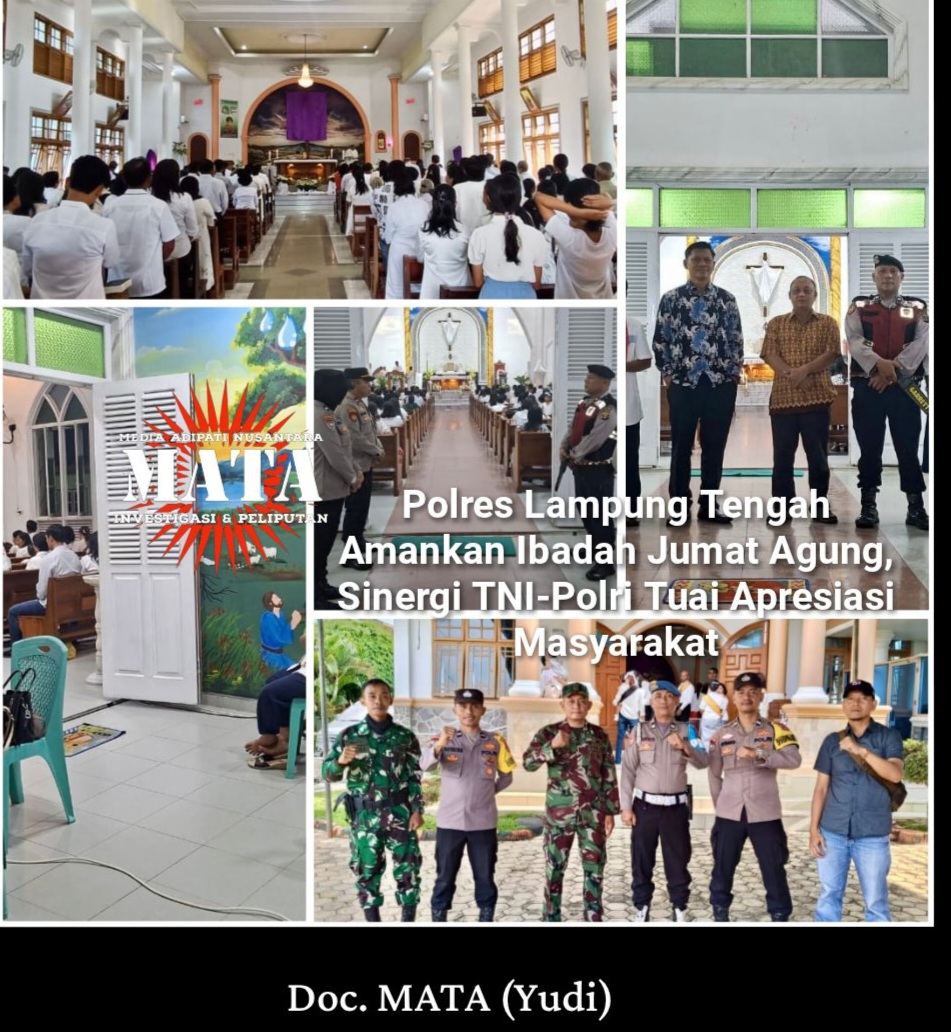 Polres Lampung Tengah Amankan Ibadah Jumat Agung, Sinergi TNI-Polri Tuai Apresiasi Masyarakat