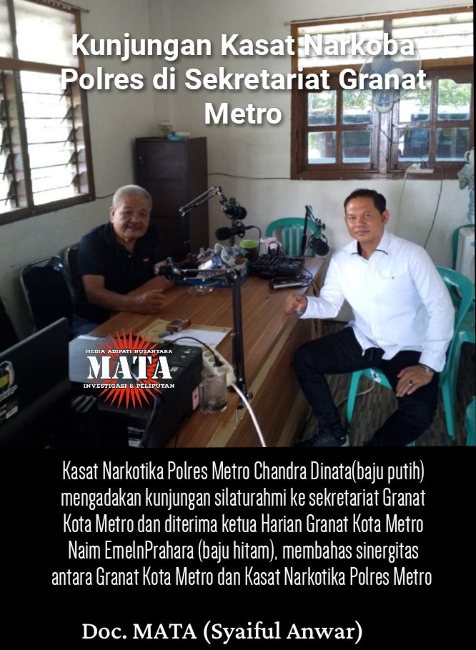 Kunjungan Kasat Narkoba Polres di Sekretariat Granat Metro
