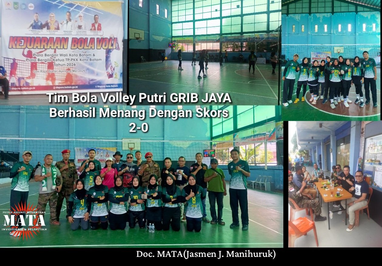 Tim Bola Volley Putri GRIB JAYA Berhasil Menang Dengan Skors 2-0
