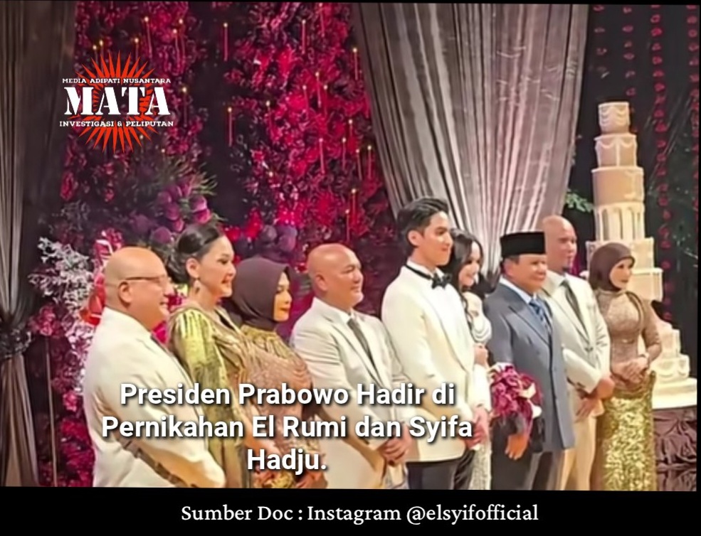 Presiden Prabowo Hadir di Pernikahan El Rumi dan Syifa Hadju