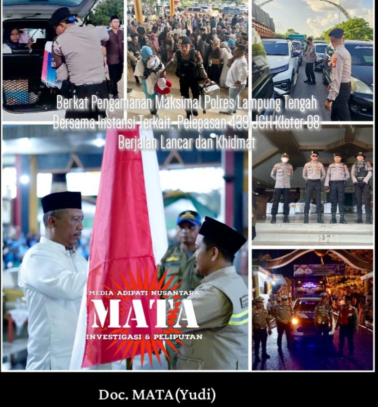 Berkat Pengamanan Maksimal Polres Lampung Tengah Bersama Instansi Terkait, Pelepasan 439 JCH Kloter 08 Berjalan Lancar dan Khidmat