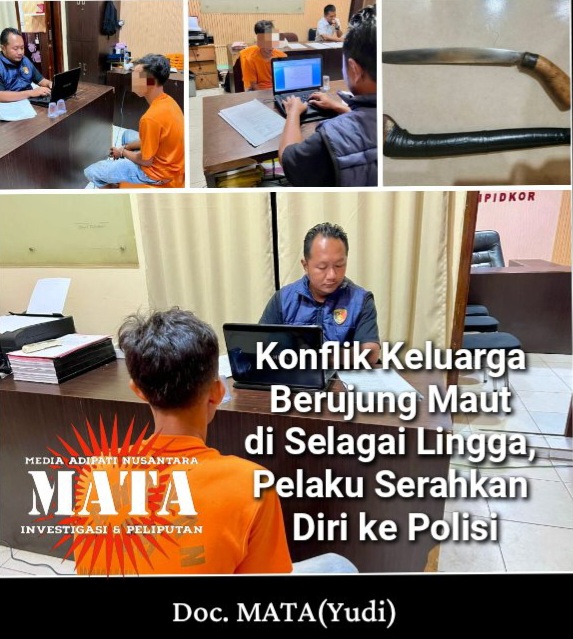 Konflik Keluarga Berujung Maut di Selagai Lingga, Pelaku Serahkan Diri ke Polisi