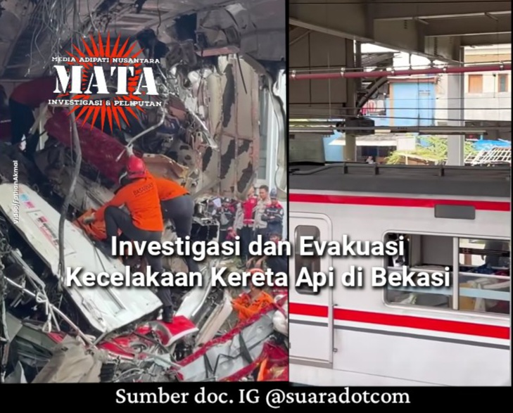 Investigasi dan Evakuasi Kecelakaan Kereta Api di Bekasi