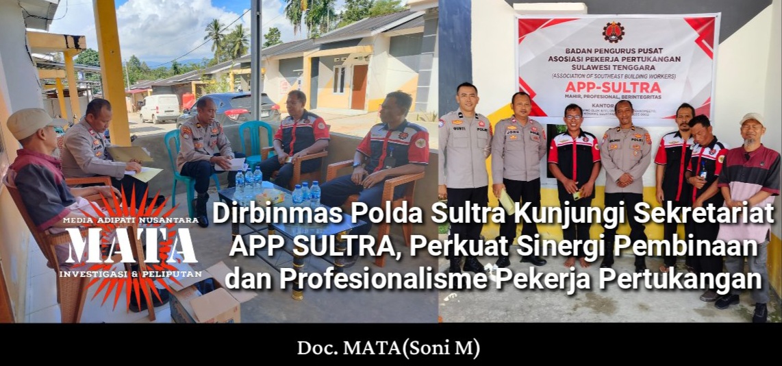 Dirbinmas Polda Sultra Kunjungi Sekretariat APP SULTRA, Perkuat Sinergi Pembinaan dan Profesionalisme Pekerja Pertukangan